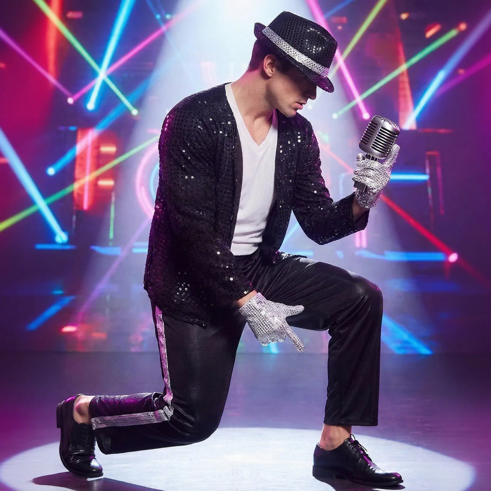 Jeans - 70er-80er Jahre King of Pop Cosplay-Kostüm,