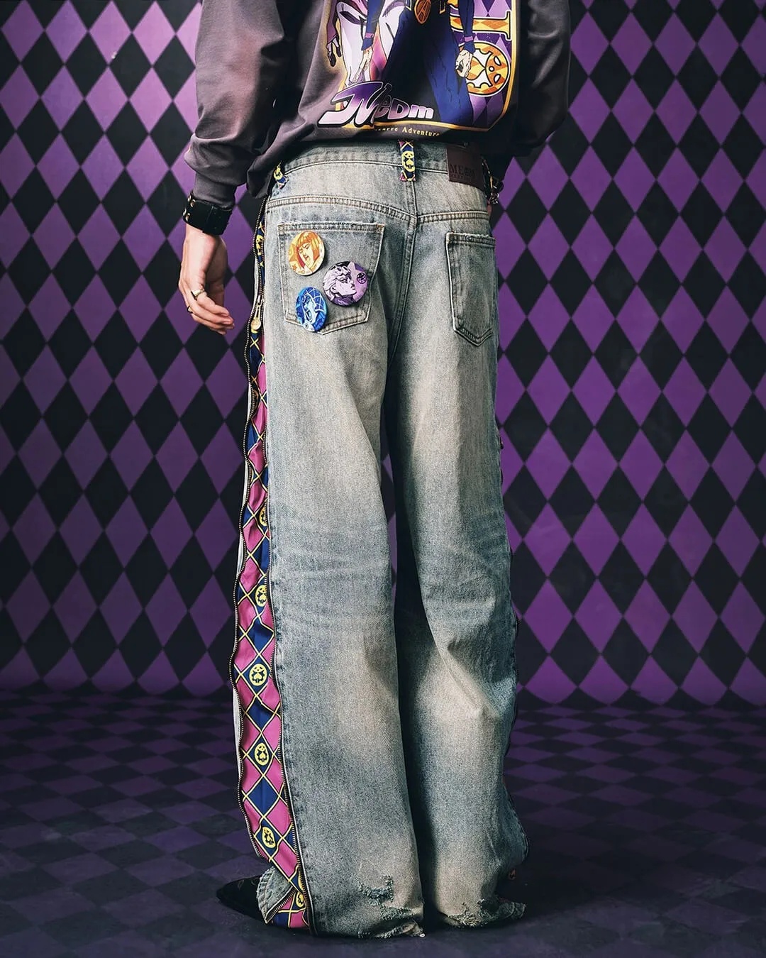 Jeans - JoJo Anime Jeans mit abnehmbaren Einsätzen