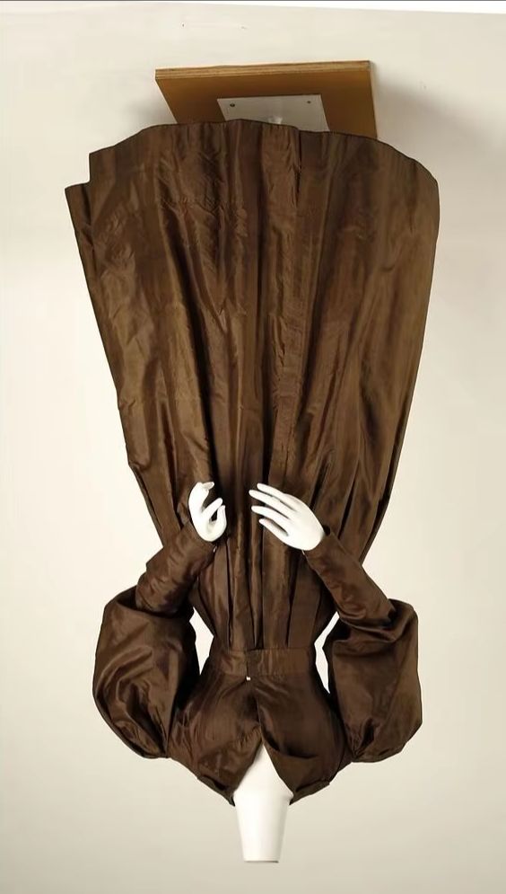 Dresses - Viktorianisches Ballkleid mit Laternenärmeln, dunkelbraunes Kleid,