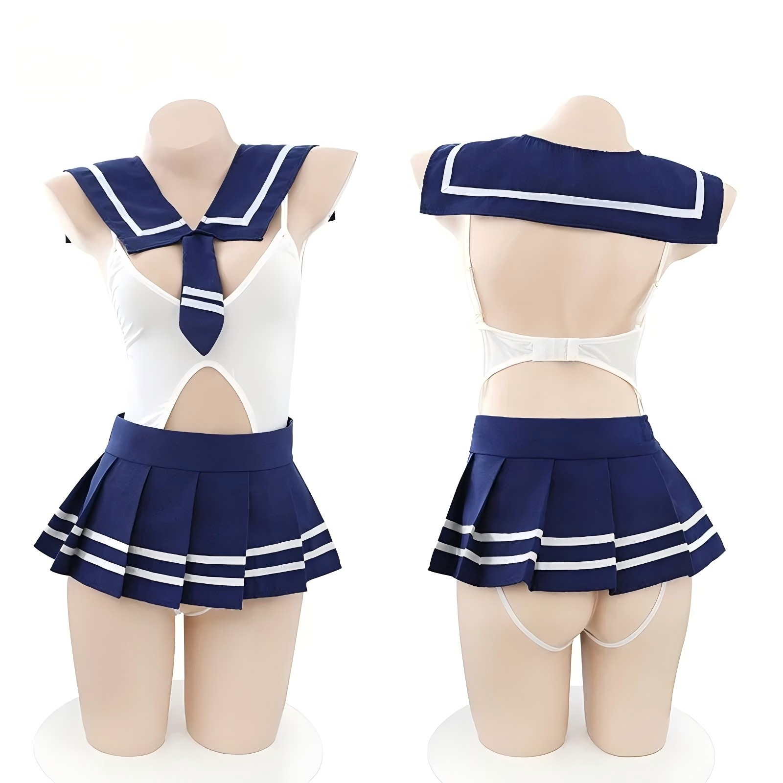 Lingerie - Sexy Schulmädchen-Uniform-Dessous; attraktives Outfit für den