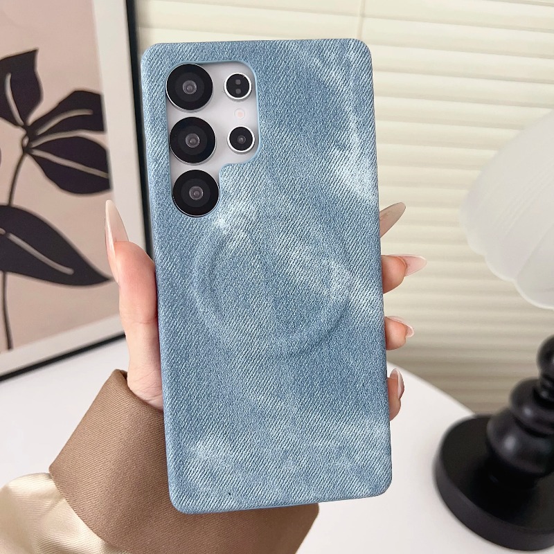 Jeans - Denim-Jeans-Textur Magnetische Handyhülle für MagSafe Samsung