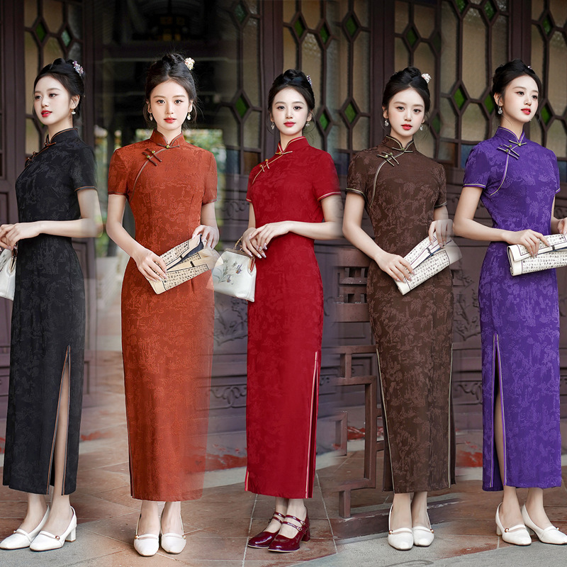 Dresses - Neues Cheongsam Langes Kleid Elegantes Rotes