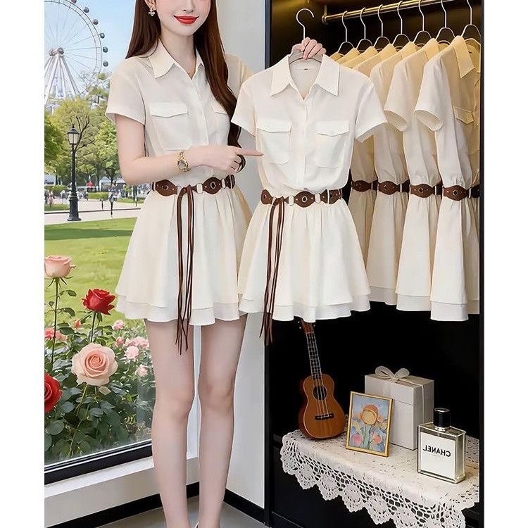 Koreanischer Stil Kurzarm-Hemd – Korean Style A Line Shirt Dress Bewertung und Preis