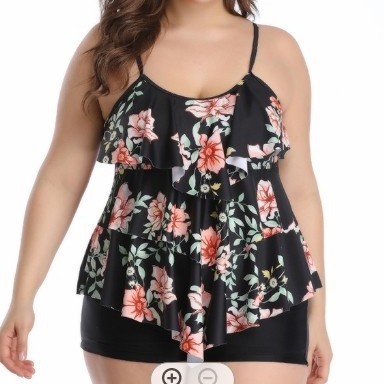Tankini Damen Bikini Blumenmus – Tops Bewertung und Preis