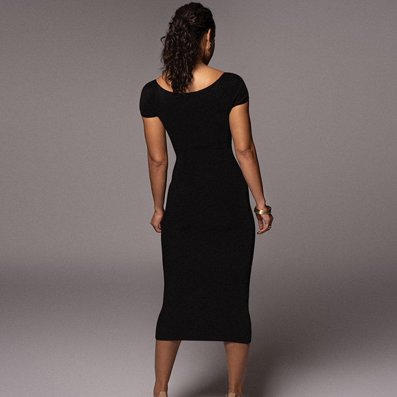2026 Sommer Damen Neuer Stil E – Bodycon Long Sleeve Ribbed Dress Bewertung und Preis