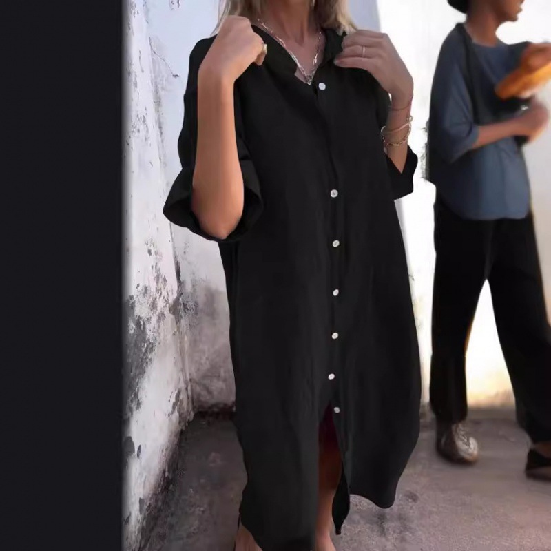 2026 Damen Old Money Hemdkleid – Casual Loose Linen Shirt Dress Bewertung und Preis