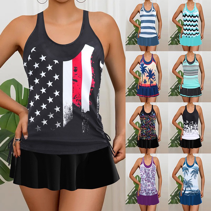 Tankini Damen-Bikini Ärmellose – Tops Bewertung und Preis