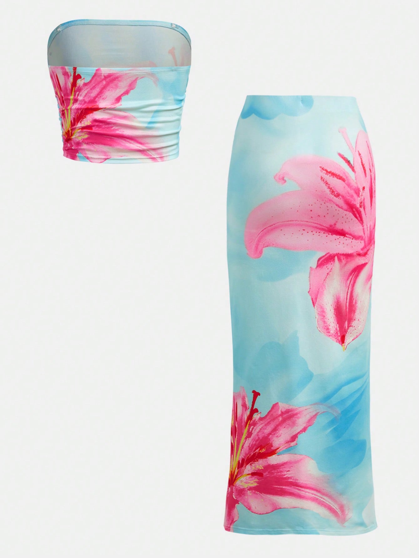 Girlism Hellblaues zweiteilige – Skirts Bewertung und Preis