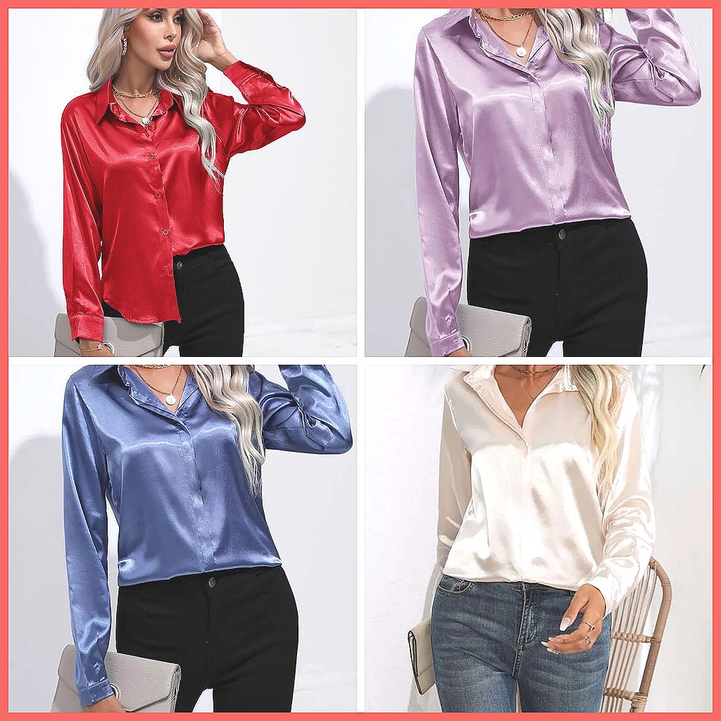 2025 Frühling Sommer Satin-Hem – Blouses Bewertung und Preis