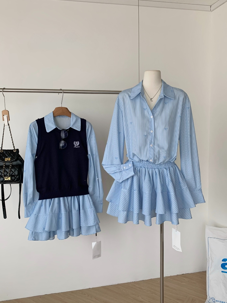 Frühling Herbst Koreanische Mo – Korean Style A Line Shirt Dress Bewertung und Preis