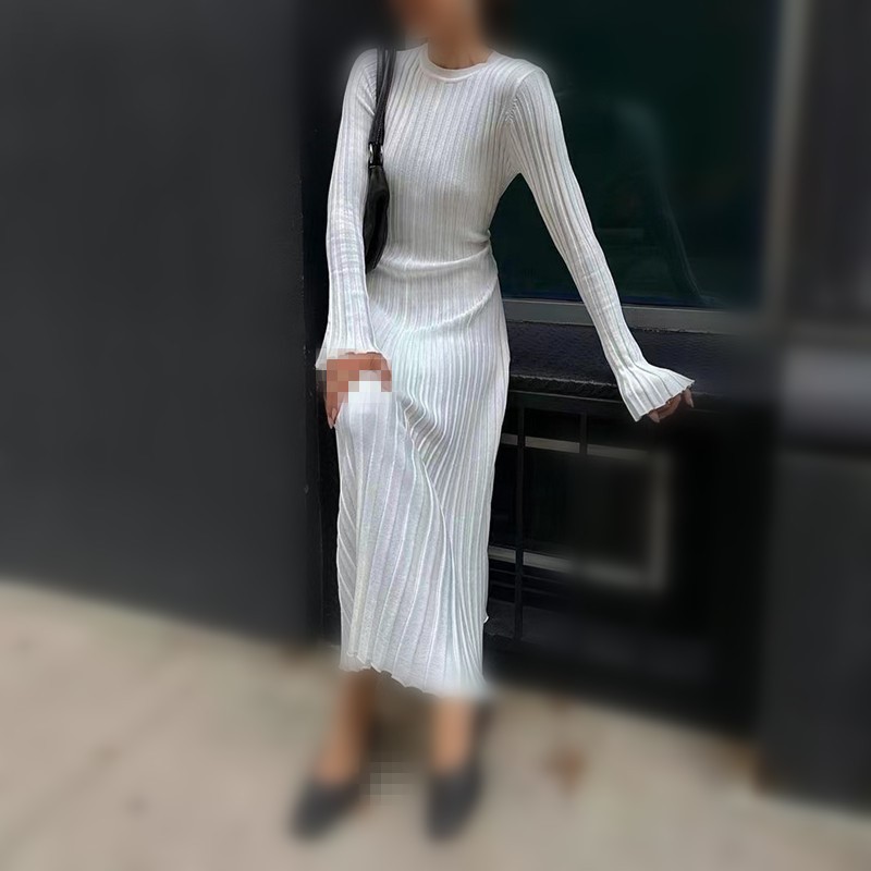 Frau Herbst V-ausschnitt Stric – Bodycon Long Sleeve Ribbed Dress Bewertung und Preis