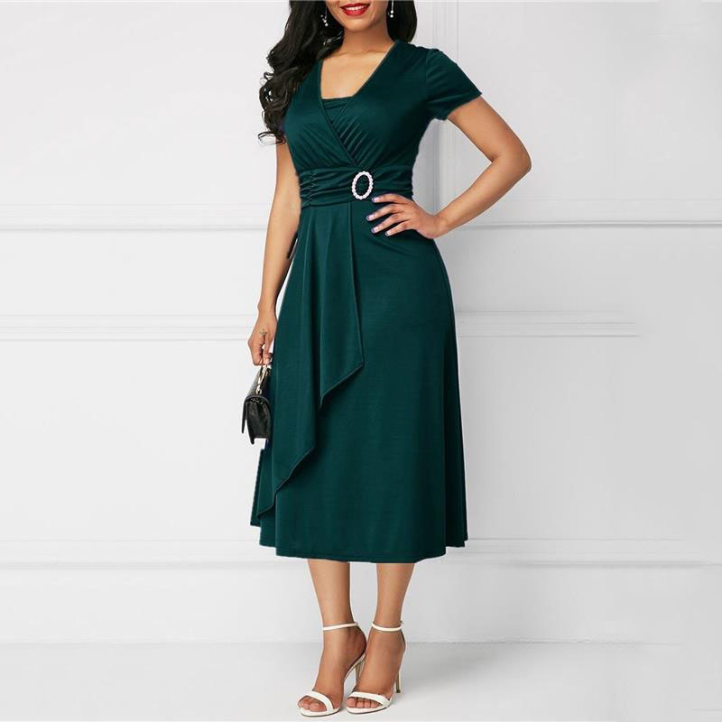 We.Fine Kleid Frauen Einfarbig – French Vintage Floral Midi Dress Bewertung und Preis