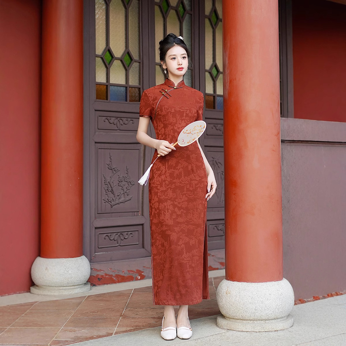 Neues Cheongsam Langes Kleid E – Dresses Bewertung und Preis